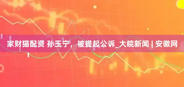 家财猫配资 孙玉宁，被提起公诉_大皖新闻 | 安徽网